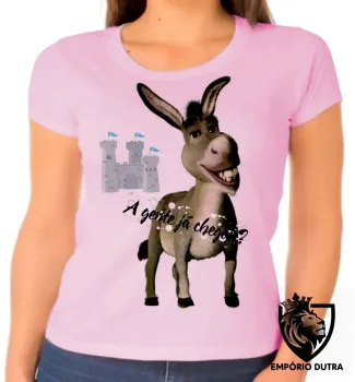 Baby look blusa feminina Shrek burro a gente já chegou ogro