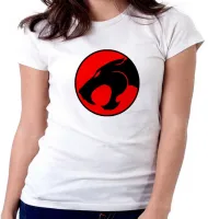 Baby look blusa feminina Símbolo Thundercats lion leão tigre - Foto 2