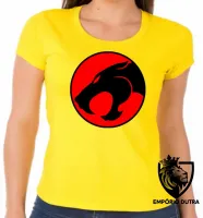 Baby look blusa feminina Símbolo Thundercats lion leão tigre - Foto 4