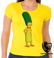 Baby look blusa feminina simpsons marge Mãe - Foto 3