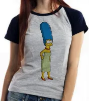 Baby look blusa feminina simpsons marge Mãe - Foto 4