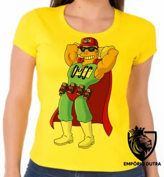 Baby look blusa feminina Simpsons Duff Man duffman cerveja homer - Foto 2