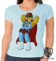 Baby look blusa feminina Simpsons Duff Man duffman cerveja homer - Foto 3