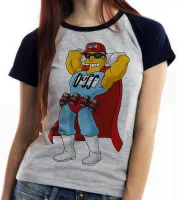 Baby look blusa feminina Simpsons Duff Man duffman cerveja homer - Foto 5