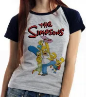 Baby look blusa feminina simpsons familia homer lisa bart marge - Foto 4