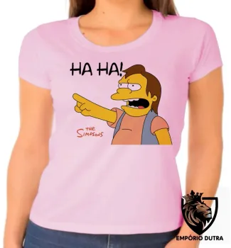 Baby look blusa feminina Simpsons Nelson HAHA