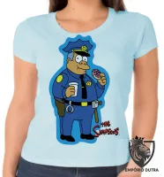 Baby look blusa feminina simpsons policial donut rosquinha - Foto 2