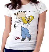 Baby look blusa feminina simpsons porco aranha homer filme - Foto 5