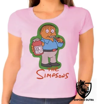Baby look blusa feminina simpsons ralph colega bart lisa homer