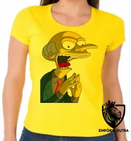 Baby look blusa feminina simpsons sr burns chefe homer bart lisa marge - Foto 2
