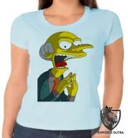 Baby look blusa feminina simpsons sr burns chefe homer bart lisa marge - Foto 3