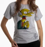 Baby look blusa feminina simpsons sr burns chefe homer bart lisa marge - Foto 4