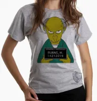 Baby look blusa feminina simpsons sr burns preso delegacia homer bart - Foto 6