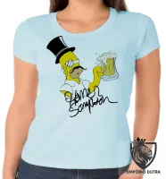 Baby look blusa feminina Sir Homer Simpson ingles cerveja choop - Foto 2