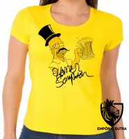 Baby look blusa feminina Sir Homer Simpson ingles cerveja choop - Foto 3