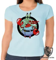 Baby look blusa feminina Sirigueijo tomar seu dinheiro bob esponja - Foto 2