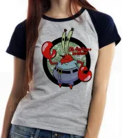 Baby look blusa feminina Sirigueijo tomar seu dinheiro bob esponja - Foto 4