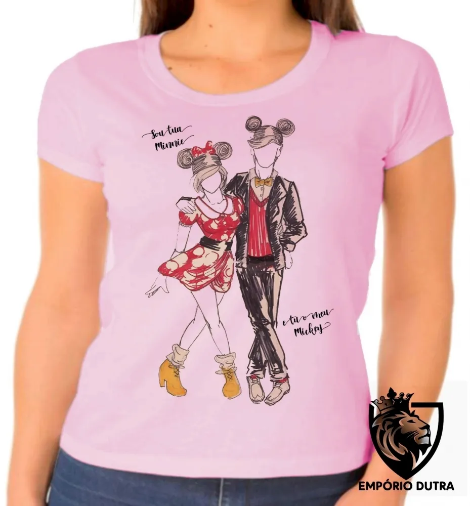Baby look blusa feminina Sou Minnie teu Mickey Imagem
