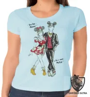 Baby look blusa feminina Sou Minnie teu Mickey - Foto 2