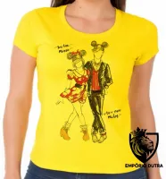 Baby look blusa feminina Sou Minnie teu Mickey - Foto 3