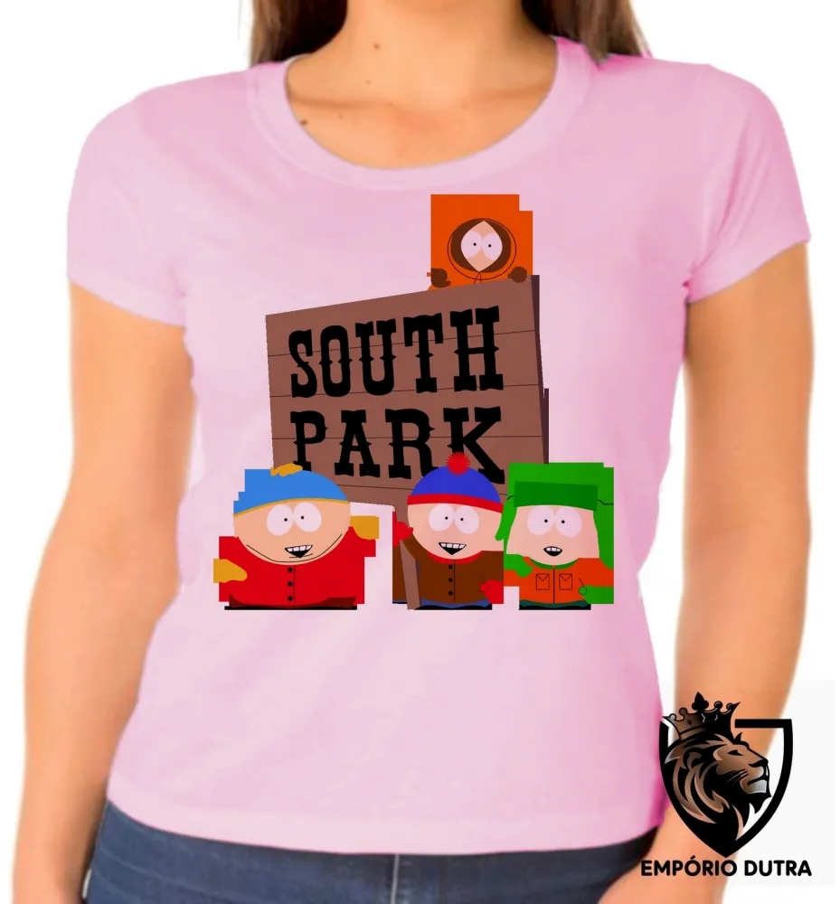 Baby look blusa south park turma série cartman seriado