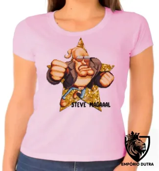 Baby look blusa feminina Steve Magal irmão jorel