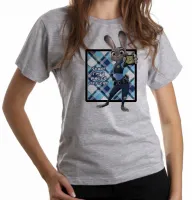 Baby look blusa feminina Stop Im police coelho zootopia - Foto 6