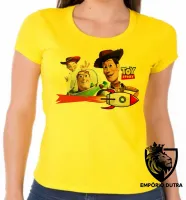 Baby look blusa feminina Toy Story Woody Buzz Jessy - Foto 3