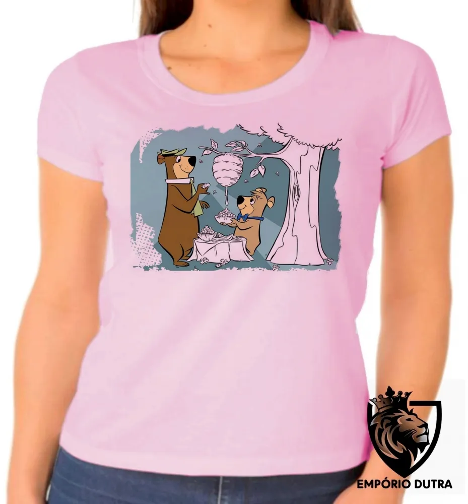 Baby look blusa feminina Zé Colméia e Catatau urso