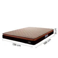 Cama Box Baú Casal Colchão Espuma D33 Pillow Top Millenium 138x188x60cm Marrom Hellen - Suporta até 120kg por Pessoa - Foto 5