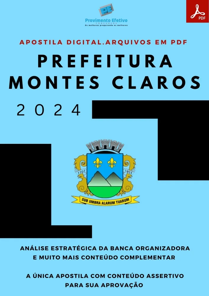 Apostila Pref Montes Claros MG Agente Administrativo 2024 Imagem