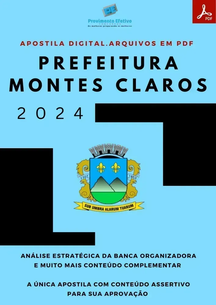 Apostila Pref Montes Claros MG Técnico Laboratório 2024 Imagem