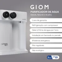 Purificador de Água Natural, Gelada e Alcalina GIOM 127V - Branco - Foto 3