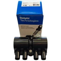 Bobina de Ignição DELPHI GM Corsa 1.0 16v Gasolina ano 1999 2000 2001 2002 2003   4 Pinos  DS20013