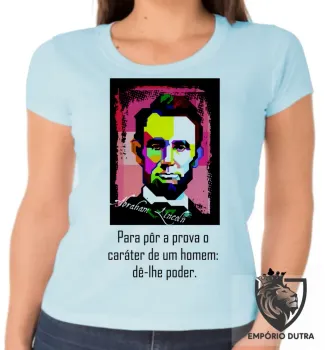 Baby look blusa feminina Abraham Lincoln presidente EUA - Foto 2