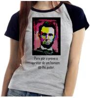 Baby look blusa feminina Abraham Lincoln presidente EUA - Foto 4