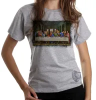 Baby look blusa feminina A última ceia Leonardo Da Vinci - Foto 6