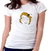 Baby look blusa feminina AiAi meme menina doida ranço - Foto 4