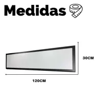 Luminaria Painel Led  embutir 40w 30x120cm preto - Foto 2