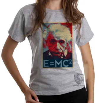 Baby look blusa feminina Albert Einstein fórmula - Foto 2