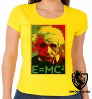 Baby look blusa feminina Albert Einstein fórmula - Foto 3