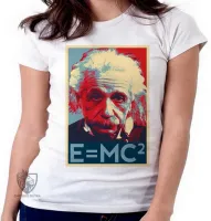 Baby look blusa feminina Albert Einstein fórmula - Foto 6