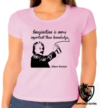 Baby look blusa feminina Albert Einstein gênio física