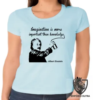 Baby look blusa feminina Albert Einstein gênio física - Foto 2