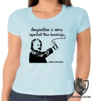 Baby look blusa feminina Albert Einstein gênio física - Foto 2