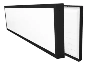 Luminaria Painel Led  Sobrepor 48w 30x120cm  preto
