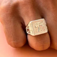 Anel de prata 950 Masculino - AN2768 - Foto 2