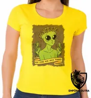Baby look blusa feminina Alien et extraterrestre marciano - Foto 3
