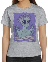 Baby look blusa feminina Alien et extraterrestre marciano - Foto 5