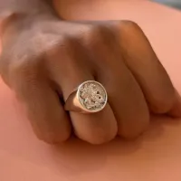 Anel masculino São Jorge de prata - AN1512 - Foto 3